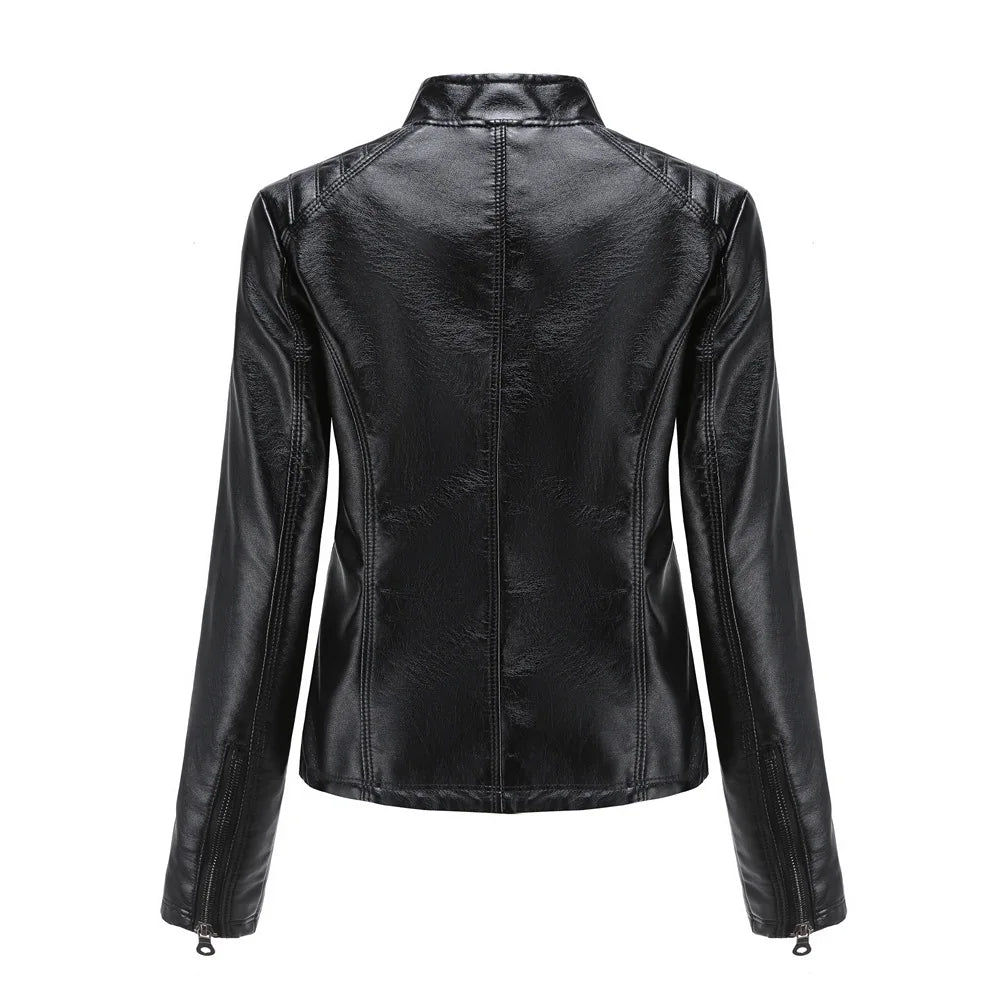 Jaqueta Feminina Estilo Biker com Zíper Luxy - (Promoção de Inverno 2026)