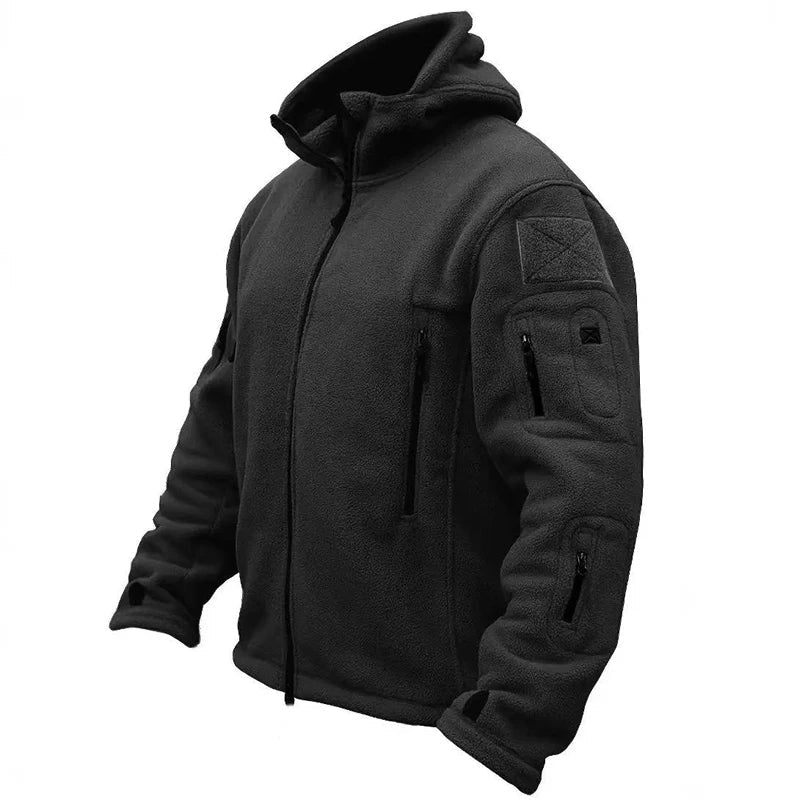 Jaqueta Masculina Tática com Capuz e Forro Fleece