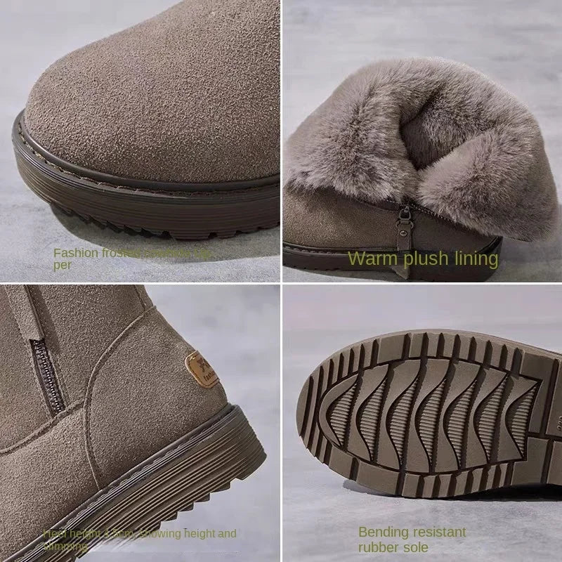 Bota Feminina Cano Curto em Camurça com Forro Solado Confortável – (Promoção de Inverno 2026)