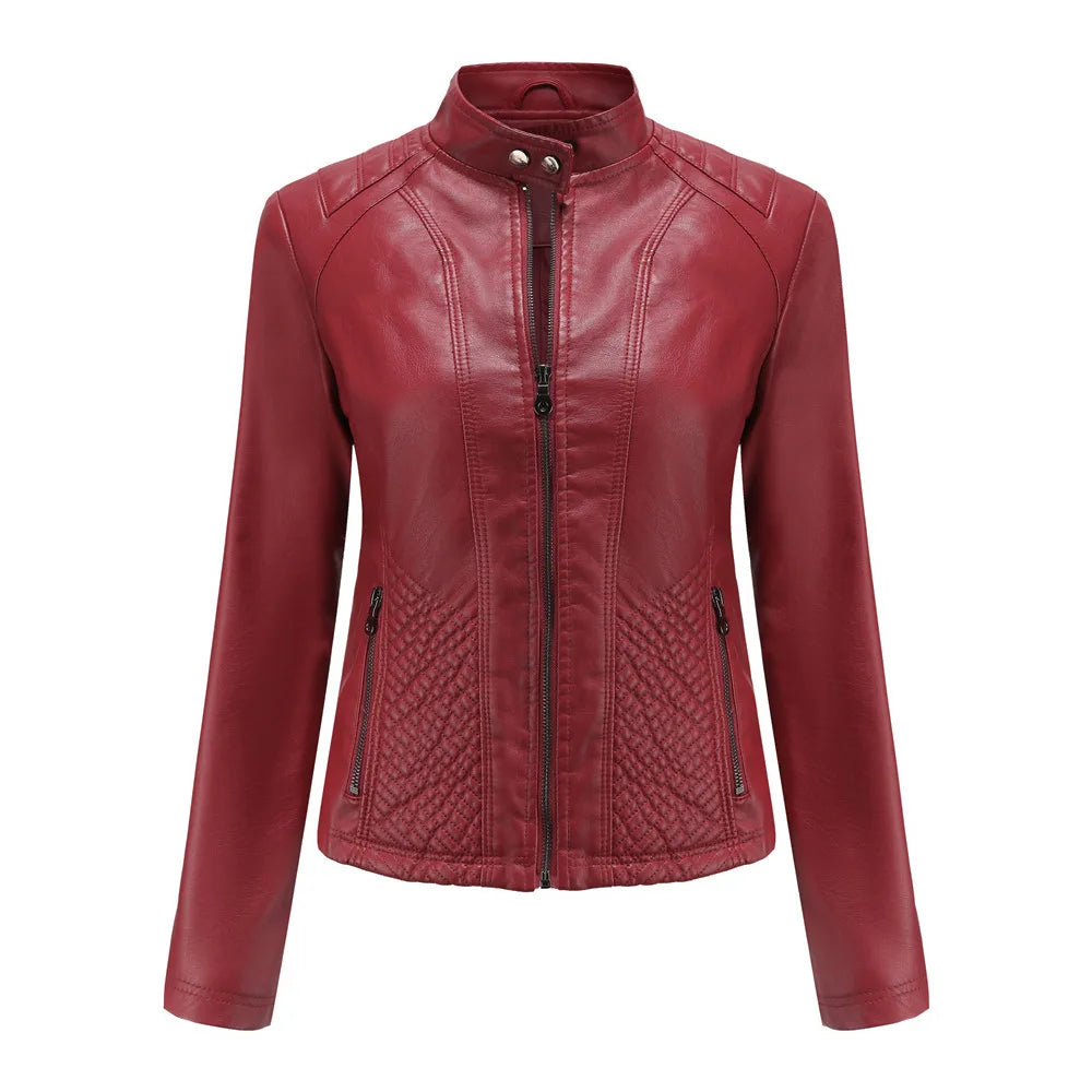 Jaqueta Feminina Estilo Biker com Zíper Luxy - (Promoção de Inverno 2026)